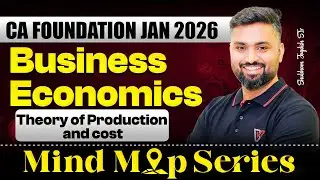 Theory of Production & cost | Price Determination In Different Markets | Economics | Mind Map Series