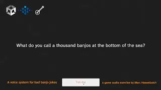 A voice system for bad banjo jokes &ndash; a game audio exercise