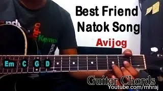 Avijog | Best Friend Natok Song | Guitar Lesson