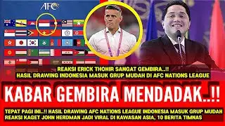 TINGGAL HITUNG HARI!! TIMNAS MASUK GRUP MUDAH~ HASIL DRAWING AFC NATIONS LEAGUE LINE UP JHON HERDMAN