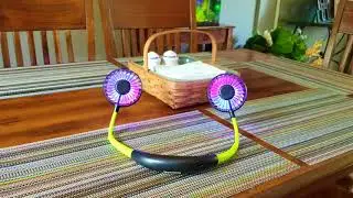 Portable Neck Fan, LED Light Personal Handsfree Mini USB Fan, aromatherapy too!