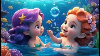 Baby Mermaid Sitting on a Rock | Magical Ocean Rhyme for Kids | Underwater Adventure Song