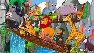 Wild Animal Names And Sounds For Kids| Animal Sounds Song For Babies| Learn Animal Names in English