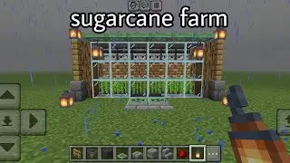 Easy Automatic Sugarcane Farm in Minecraft Bedrock!