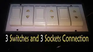 3 switches and 3 sockets connection in ( urdu / hindi ) / how to make extension board at home