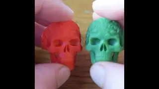 Cretbee Fir Green & Apple Red - протестированная смола, напечатанная на 3D-принтере.