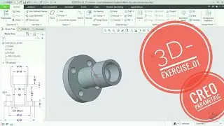 Creo Parametric Exercise #1: pipe flange design