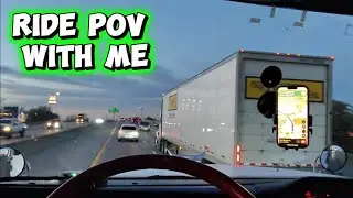Ride inside the cab of a big truck | Container pick up and delivery, Dallas to OKC | Owner Operator