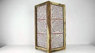 Oosterse vloerlamp met rood oranje glasmozaiek