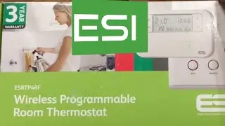 Беспроводной программируемый комнатный термостат Esi esrtp4rf, как установить время и программы.