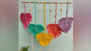 DIY | Macrame leaves wall hanging | Home decor | Macrame Tutorial #viral #trending 