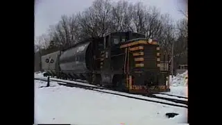 Grafton & Upton Railroad 9 GE 44-Tonner Winter Switching + Cab Ride From Mill To Yard 12/23/92