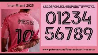 Tipografia Inter Miami 2025 - 26 Inter Miami Font 2025 - 26 Fonte Inter Miami 2025 - 26