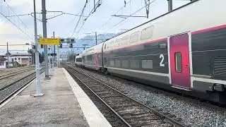 Arrivé du TGV INOUI 6434 ce 24 janvier à 16h09en gare d’Albertville venant BSM et en destination ….