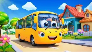 The Wheels On The Bus Song For Kids | 3D Animated Nursery Rhymes | Kids Songs & Rhymes