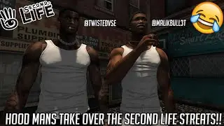 HOOD MANS TAKE OVER THE SECOND LIFE STREETS!! | Second Life Gameplay Ft @Tw1stedVse