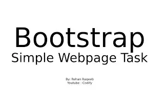 Bootstrap Simple Web-page task with basic guidelines