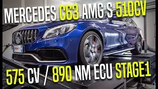 MERCEDES C63 AMG S 510cv - RIMAPPATURA ECU STAGE1 575cv e 890Nm 😈