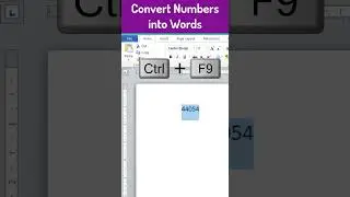 MS Word Convert Numbers to Words #msword