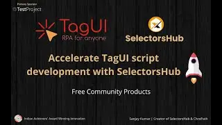 Accelerate TagUI script development with SelectorsHub.