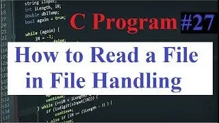C Program #27: File Handling Program to read a file