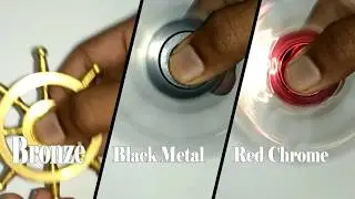 Anson's Fidget Spinners-Ship stearing, Red Chrome, Black Metalic