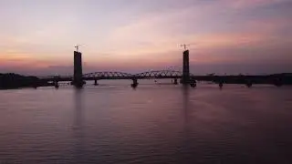 RIVER ZUARI SUNSET GOA (DRONE)