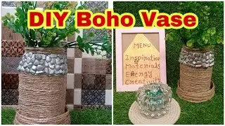 DIY Boho Vase - Best Out Of Waste - hanshi creativecorner