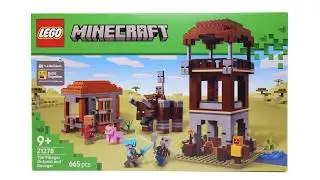LEGO Minecraft The Pillager Outpost and Ravager 21278 | Speed Build