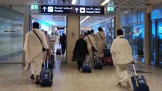 SUASANA KETIBAAN JEMAAH UMRAH DI AIRPORT JEDDAH BAHARU - IMIGRESEN & TRAIN - 14 OGOS 2022
