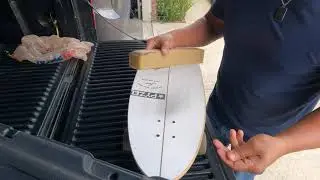 Cleaning Surf Skate White Grip Tape Using Belt Sander Cleaner (YOW Pyzel Shadow)