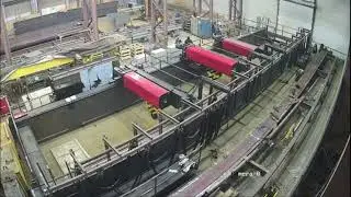 Синхронная работа трехтележечного крана WERKER 50/25+25 т