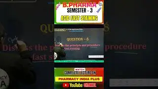 Acid Fast Staining | B.Pharm Sem - 3rd | Important  Questions #microbiology #pharmacyindiaplus