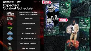 CONTENT SCHEDULE 2/24 - 3/2 COMBINE RL 1, H2H RANKED REFRESH & MORE | MADDEN 25 ULTIMATE TEAM