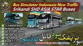 Asia Star Traffic File Kodenam || Bus Simulator Indonesia || Shar Copin Link