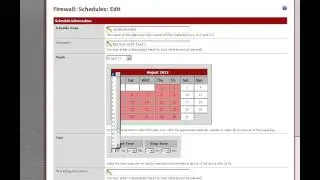 Scheduling Options in pfSense 2.0