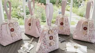 I Turned Cotton Fabric into This Elegant Shabby Chic Pouch Bag | Perfect Gift Idea