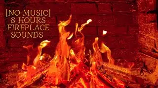 [NO MUSIC]8 Hours Fireplace Sounds|Pure Crackling Fire ASMR for Sleep & Study #fire #Fireplace #asmr