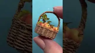 How to make miniature apples with polymer clay #shorts
