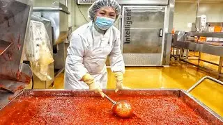 A Korean kimchi factory sources 90% of its cabbage from a small town in Shandong, China
