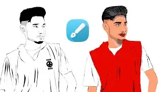 Tejas illustrator Vector art | How to make vector art | cartoon yourself in mobile 2022. part 2 .
