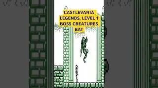 Castlevania Legends (Game Boy 1997) - Level 1, Boss Creatures Bat  #gameboy #retrogaming