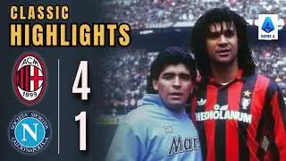 Milan 4 -1 Napoli | Rossoneri travolgenti con Gullit | Serie A 87/88