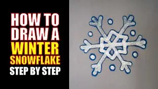 How to Draw a Snowflake under 30 seconds || RealTime Art