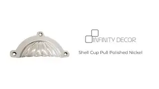 INFINITY DECOR - Shell Cup Pull Polished Nickel | Drawer Pull | Cabinet Pull