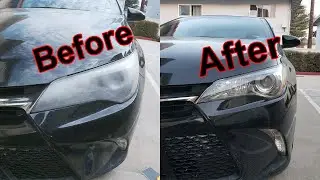 2015 Camry headlight restoration & protection.