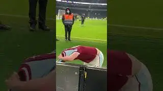 Football player gives his shirt to a fan