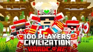 100 Players Simulate CIVILIZATION Challenge in Minecraft