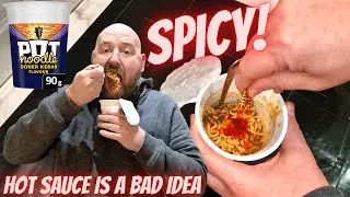 DONER KEBAB Pot Noodle | HOT SAUCE is a BAD IDEA | Food Review | Vegan - I ADDED ALL THE SPICY SAUCE