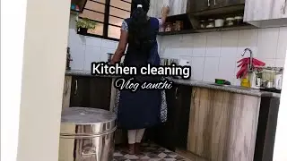 Kitchen deep cleaning vlog/  clean with me /face చూపించకుండా voice over లేకుండా vlogs/శాంతి విక్రమ్
